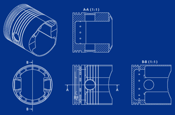 plan de piston